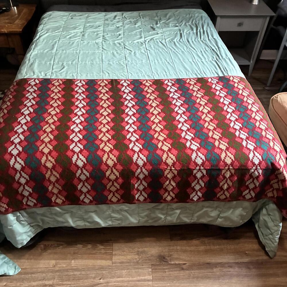 Vintage Tribal Colorful Patterned Throw Blanket with Fringe 35" x 78"
